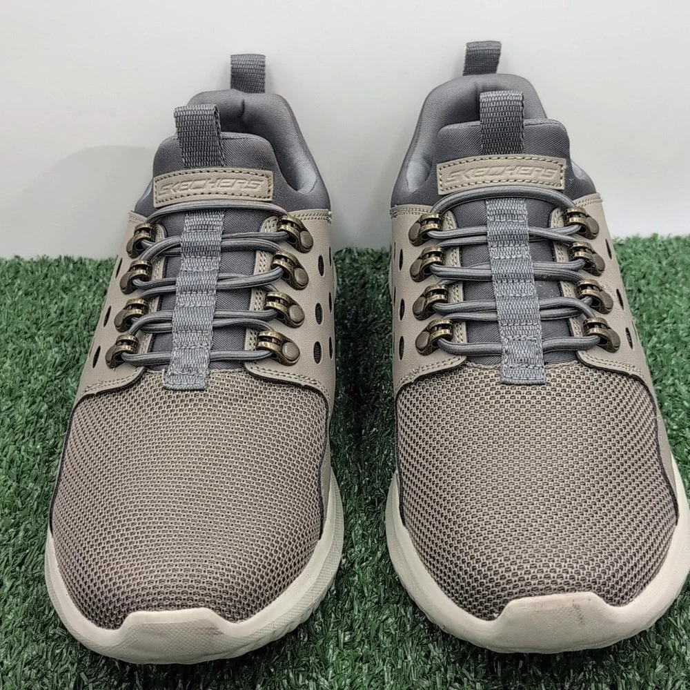 Skechers Volero ARZA Shoes Mens Size 9 Taupe Khaki Athletic Daily Sneaker 210050
